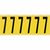 Brady 3450-7 etiket Rechthoek Verwijderbaar Zwart, Geel 6 stuk(s)