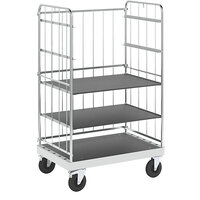 Multi-chariot à tablettes galvanisé