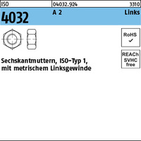 ISO 4032 A 2 M 22 -LH A 2 VE=S