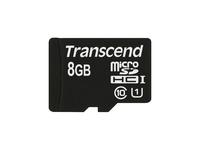 SD microSD Card 8GB Transcend SDHC UHS1 w/adapter