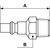 PREVOST Stecker für Pneumatik-Schnellverbindungskupplung Behandelter Stahl, G1/4 Stecker, Mit Gewinde ARO 210