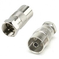 Coax socket - F-connector Adapter