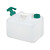 Relaxdays Wasserkanister mit Hahn, versch. Größen, Kunststoff bpa-frei, Weithals Deckel, Griff, Kanister, weiß/grün