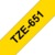 BROTHER szalag TZe-651, Sárga alapon Fekete, Laminált, 24mm 0.94", 8 méter