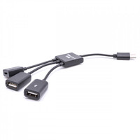 Adapterkabel / hub van USB Type C naar 2x USB, 1x Micro USB