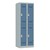 PIERRE HENRY Vestiaire 2 Cases + 2 Colonnes - Dimensions : L60 x H180 x P50 cm Gris perle Bleu