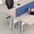 Vivo left hand ergonomic desk 1800mm - silver frame and white top
