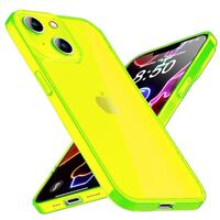 NALIA Chiaro Cover Neon compatibile con iPhone 14 Plus Custodia, Trasparente Colorato Silicone Copertura Traslucido Case Resistente, Protettiva Antiurto Sottile Bumper Morbido c...
