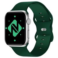 NALIA Bracelet Silicone Smart Watch Strap compatible with Apple Watch Strap SE & Series 8/7/6/5/4/3/2/1, 38mm 40mm 41mm, iWatch Fitness Watch Band for Men & Women Dark Green