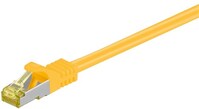 RJ45 Patchkabel CAT 6A S/FTP (PiMF), 500 MHz mit CAT 7 Rohkabel, gelb, 15 m - LSZH halogenfreier Kab