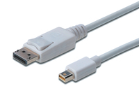 DisplayPort connection cable. mini DP - DP M/M. 1.0m. w/interlock. DP 1.1a conform.