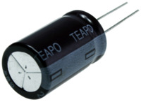 Elektrolytkondensator, 1000 µF, 6.3 V (DC), ±20 %, radial, RM 5 mm, Ø 10 mm