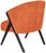 Sessel Caso Boucle; 69x70x77 cm (BxTxH); Sitz terrakotta, Gestell schwarz