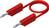 Mérőzsinór, mérővezeték 2db 4mm-es toldható banándugóval 1 mm² Szilikon, 0.50m piros SKS Hirschmann CO MLN SIL 50/1