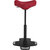 Taburete de apoyo SITNESS FALCON, con asiento ergonómico en forma de sillín, tapizado rojo.