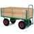 Heavy duty turntable trucks with wooden platforms, L x W - 1905 x 762 and on pneumatic tyres