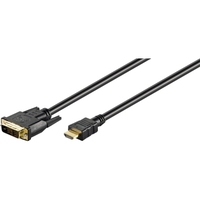Goobay DVI-D/HDMI-Kabel, vergoldet, 2m, schwarz