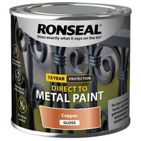 Ronseal 39405 Direct to Metal Paint Copper Gloss 250ml