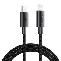 Mocny kabel do iPhone USB-C - Lightning do szybkiego ładowania transmisji danych 20W 2m czarny