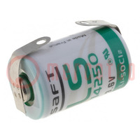 Bateria: litowa; 3,6V; 1/2AA; 1200mAh; nieładowalna; Ø14,5x25mm