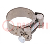 T-bolt clamp; W: 20mm; Clamping: 36÷39mm; chrome steel AISI 430; S