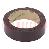 Tape: magnetic; W: 19mm; L: 1m; Thk: 1.55mm; rubber