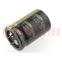 Capacitor: electrolytic; SNAP-IN; 22000uF; 16VDC; Ø30x30mm; ±20%