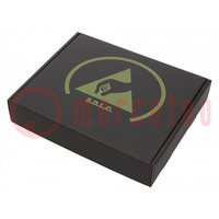 Boîte avec éponge; ESD; 318x267x64mm; carton; noir; <100kΩ