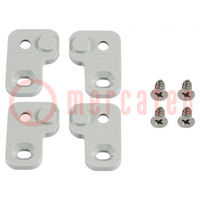 Wall mounting element; polycarbonate; 4pcs.