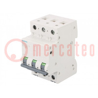 Installatieautomaat; 230/400VAC; Inom: 25A; Polen: 3; op DIN-rail