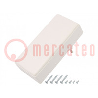 Enclosure: for power supplies; X: 120mm; Y: 56mm; Z: 31mm; ABS; white