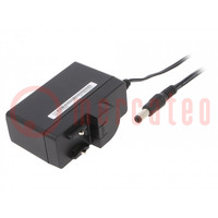 Power supply: switched-mode; mains,plug; 9VDC; 1.33A; 12W; 84.2%