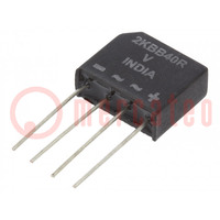 Bridge rectifier: single-phase; Urmax: 400V; If: 1.9A; Ifsm: 50A