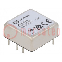 Converter: DC/DC; 15W; Uin: 9÷18V; Uout: 12VDC; Iout: 1300mA; 1"x1"