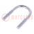 U-bolt; B; 1.25; steel; zinc; Thread len: 32mm; for fixing pipes