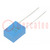 Capacitor: polyester; 1uF; 40VAC; 63VDC; 5mm; ±5%; 7.3x9.5x4.5mm