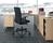 Porto Schreibtisch, 1 Utensilienfach + 2x3 Schubfächer HxBxT 720 x 1600 x 800 mm, Platte Onyx | GF1634