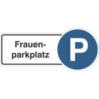 SafetyMarking Fahnenschild Frauenparkplatz, Alu Dibond, Größe: 30,0 x 13,0 cm