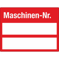 SafetyMarking Inventaretiketten Maschinen-Nr. 2 Beschriftungsfelder 500er Rolle Version: 03 - rot