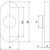 Skizze zu OGRO Knopfdrückerlochteil PREMIUM 8350 V/6621 - mit Rosette, Edelstahl matt