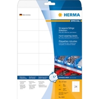 HERMA 4695 ÉTIQUETTES PLASTIQUE 70 X 37 A4 LASERCOPY BLANC