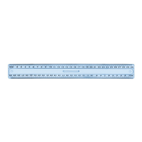Wonday FTS330062 règle Règle de bureau 300 mm Plastique Bleu clair