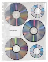 Veloflex 4359000 CD-Hülle Bindergehäuse 3 Disks Transparent, Weiß