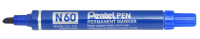 Pentel N 60 marcatore permanente Punta smussata Blu 12 pezzo(i)