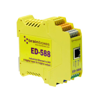 Brainboxes Ethernet to Digital trasmettitore di potenza Giallo
