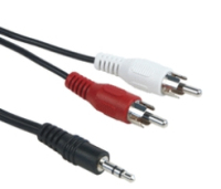 Schwaiger TFS1015 533 Audio-Kabel 1,5 m 3.5mm 2 x RCA Schwarz