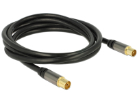 DeLOCK 88923 coaxial cable RG-6/U 2 m IEC Black