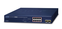 PLANET GS-4210-8P2S switch di rete Gestito Gigabit Ethernet (10/100/1000) Supporto Power over Ethernet (PoE) 1U Blu