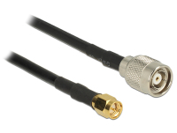 DeLOCK 89512 coax-kabel RG-58 C/U 7,5 m RP-TNC SMA Zwart