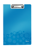 Leitz WOW Clipfolder with cover portapapel A4 Metal, Poliespuma Azul